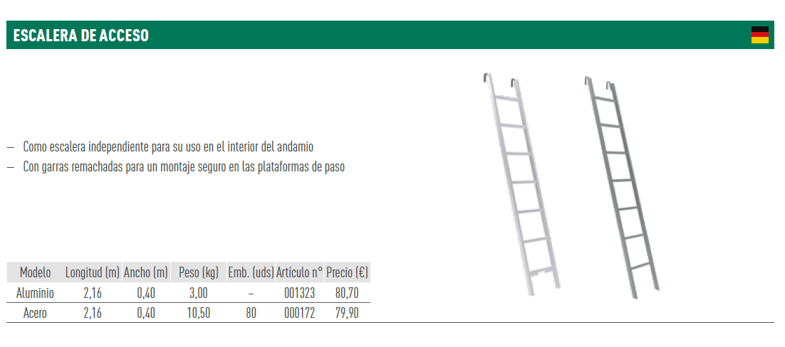 SF ESCALERILLA DE PISO ACERO
